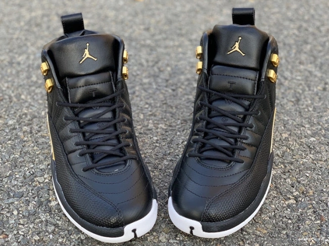Rep Onekick 12 Black AO6068-007 'Reptile' Retro Jordan Metallic Air Gold-White 0821